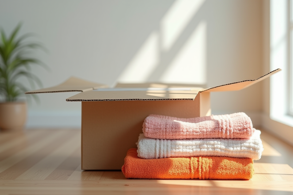 Objets du quotidien utilisés pour emballage créatif maison