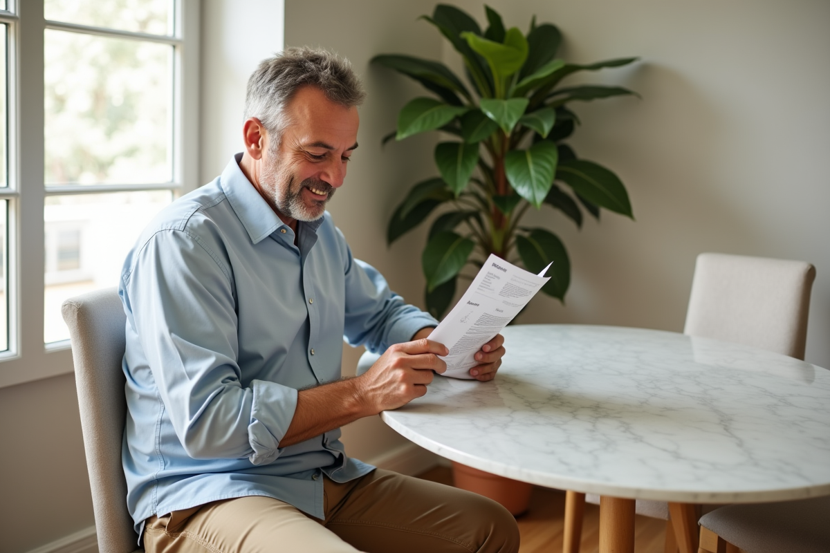 Homme lisant un guide d