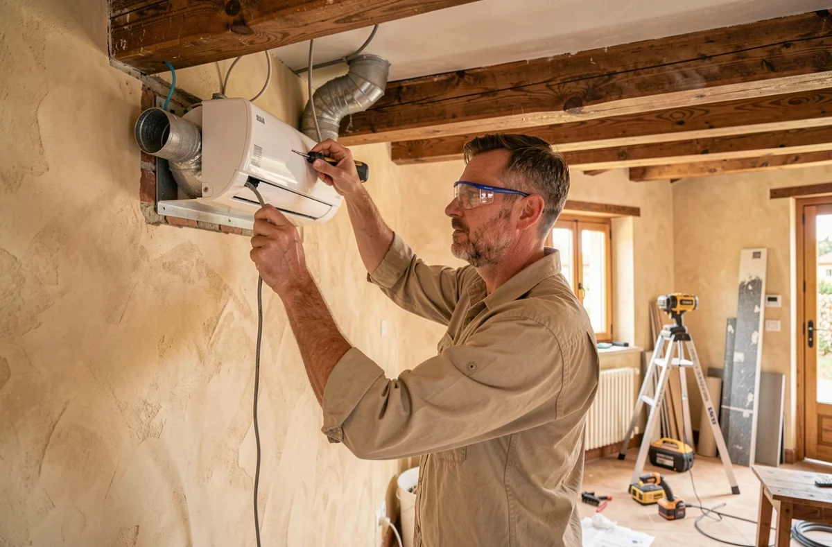 Spécialiste Riviera Renov intégrant un système de climatisation gainable dans une rénovation intérieure sur la Côte d'Azur